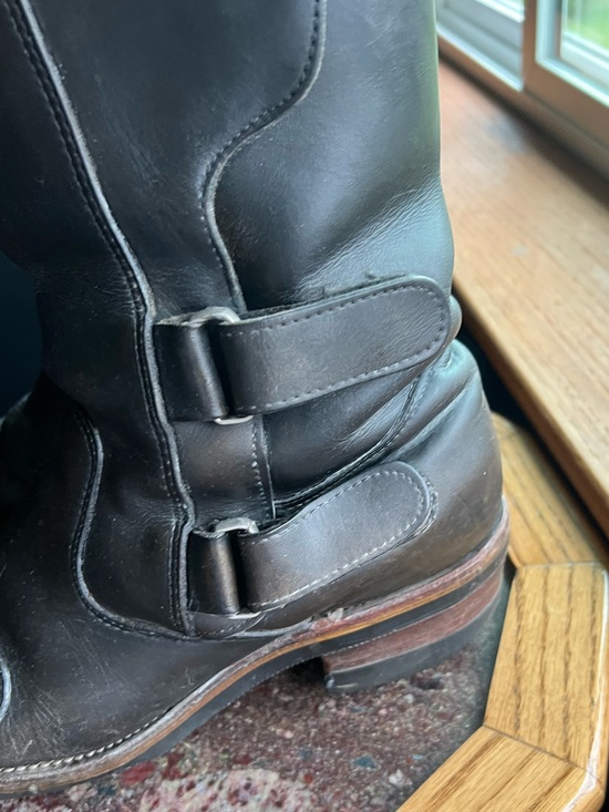 10 Chippewa Black Leather Rally Biker Boots main image 8